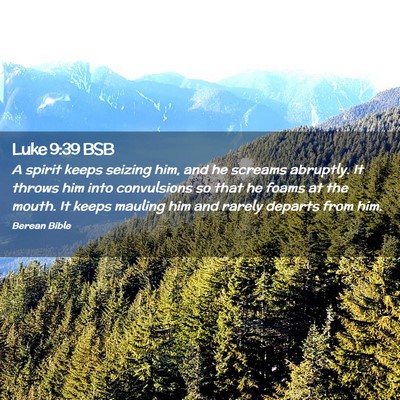 Picture 02 - Luke 9:39 BSB - A spirit keeps seizing him, and he screams - Bible Verse Picture