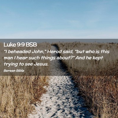 Picture 02 - Luke 9:9 BSB - “I beheaded John,” Herod said, “but who is - Bible Verse Picture