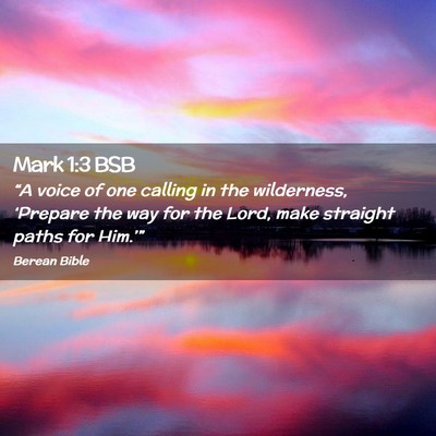 Picture 02 - Mark 1:3 BSB - “A voice of one calling in the wilderness, - Bible Verse Picture