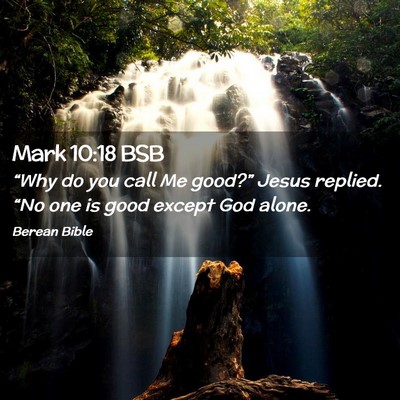 Picture 02 - Mark 10:18 BSB - “Why do you call Me good?” Jesus replied. - Bible Verse Picture