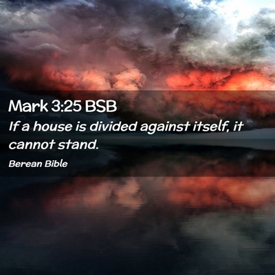 Picture 02 - Mark 3:25 BSB - If a house is divided against itself, it cannot - Bible Verse Picture