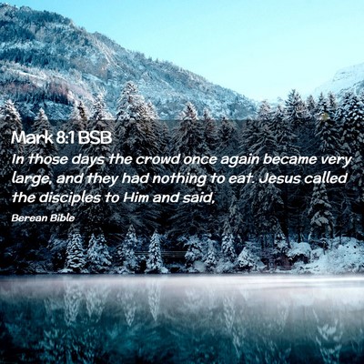Picture 02 - Mark 8:1 BSB - In those days the crowd once again became very - Bible Verse Picture