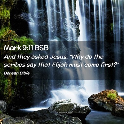 Picture 02 - Mark 9:11 BSB - And they asked Jesus, “Why do the scribes say - Bible Verse Picture