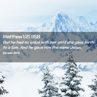 Picture 02 - Matthew 1:25 BSB - But he had no union with her until she gave birth - Bible Verse Picture