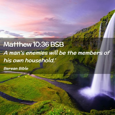 Picture 02 - Matthew 10:36 BSB - A man’s enemies will be the members of his own - Bible Verse Picture