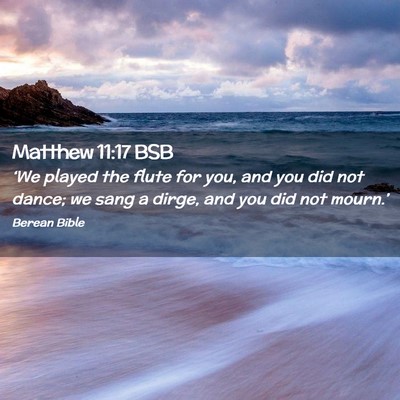 Picture 02 - Matthew 11:17 BSB - ‘We played the flute for you, and you did not - Bible Verse Picture