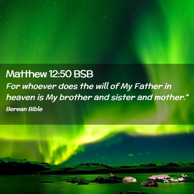 Picture 02 - Matthew 12:50 BSB - For whoever does the will of My Father in heaven - Bible Verse Picture