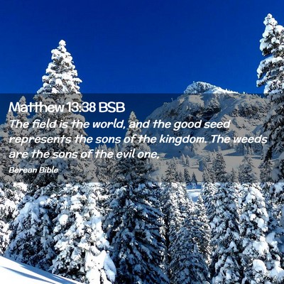 Picture 02 - Matthew 13:38 BSB - The field is the world, and the good seed - Bible Verse Picture