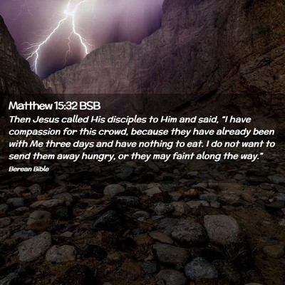 Picture 02 - Matthew 15:32 BSB - Then Jesus called His disciples to Him and said, - Bible Verse Picture