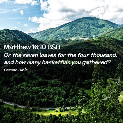 Picture 02 - Matthew 16:10 BSB - Or the seven loaves for the four thousand, and - Bible Verse Picture