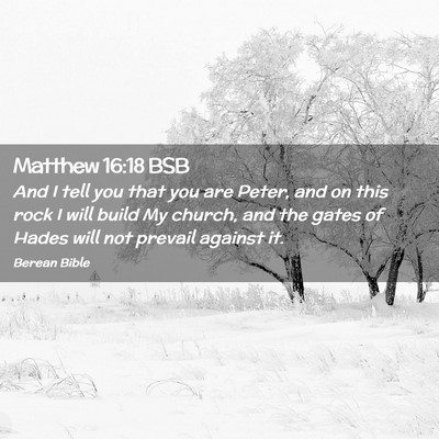 Picture 02 - Matthew 16:18 BSB - And I tell you that you are Peter, and on this - Bible Verse Picture
