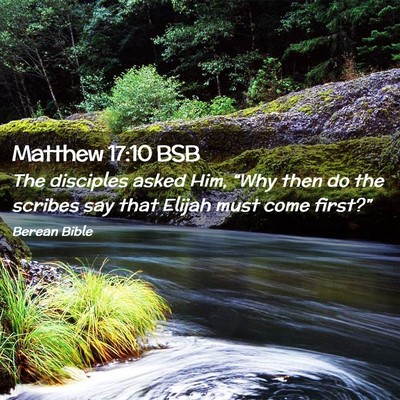 Picture 02 - Matthew 17:10 BSB - The disciples asked Him, “Why then do the - Bible Verse Picture