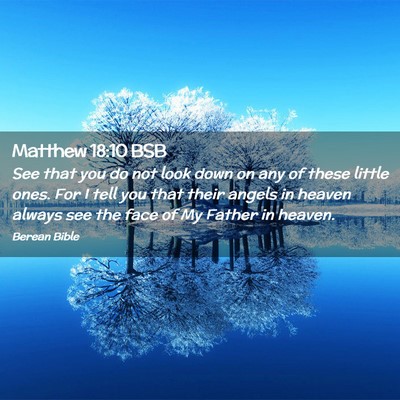 Picture 02 - Matthew 18:10 BSB - See that you do not look down on any of these - Bible Verse Picture