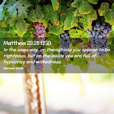 Picture 02 - Matthew 23:28 BSB - In the same way, on the outside you appear to be - Bible Verse Picture