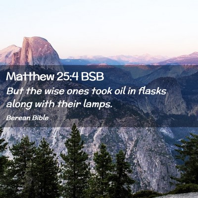 Picture 02 - Matthew 25:4 BSB - But the wise ones took oil in flasks along with - Bible Verse Picture