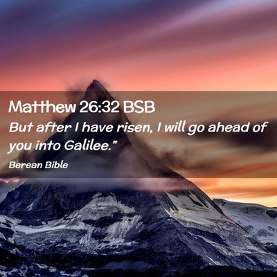 Picture 02 - Matthew 26:32 BSB - But after I have risen, I will go ahead of you - Bible Verse Picture