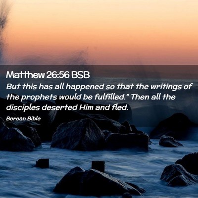 Picture 02 - Matthew 26:56 BSB - But this has all happened so that the writings of - Bible Verse Picture
