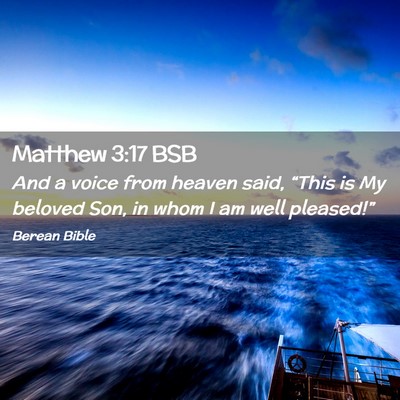 Picture 02 - Matthew 3:17 BSB - And a voice from heaven said, “This is My - Bible Verse Picture