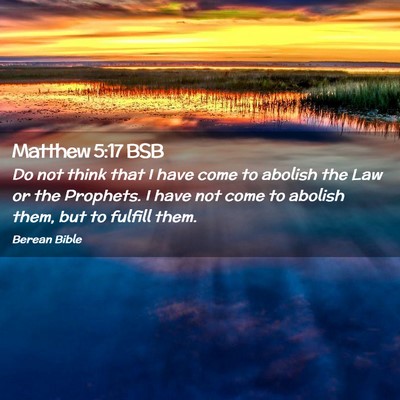 Picture 02 - Matthew 5:17 BSB - Do not think that I have come to abolish the Law - Bible Verse Picture