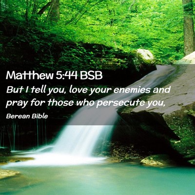 Picture 02 - Matthew 5:44 BSB - But I tell you, love your enemies and pray for - Bible Verse Picture