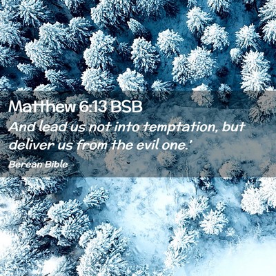 Picture 02 - Matthew 6:13 BSB - And lead us not into temptation, but deliver us - Bible Verse Picture