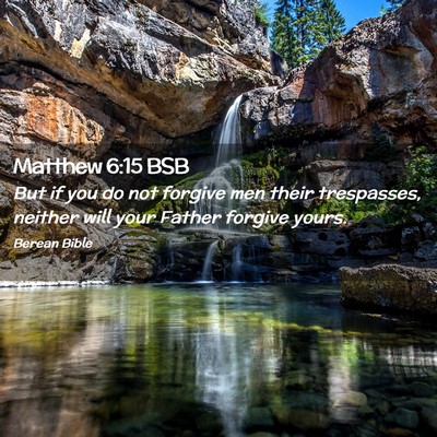 Picture 02 - Matthew 6:15 BSB - But if you do not forgive men their trespasses, - Bible Verse Picture