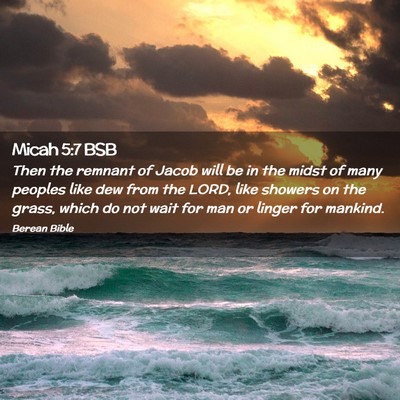 Picture 02 - Micah 5:7 BSB - Then the remnant of Jacob will be in the midst of - Bible Verse Picture