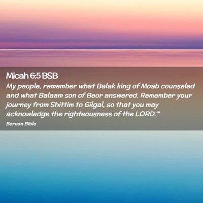 Picture 02 - Micah 6:5 BSB - My people, remember what Balak king of Moab - Bible Verse Picture