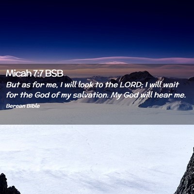 Picture 02 - Micah 7:7 BSB - But as for me, I will look to the LORD; I will - Bible Verse Picture