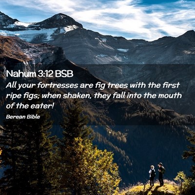 Picture 02 - Nahum 3:12 BSB - All your fortresses are fig trees with the first - Bible Verse Picture