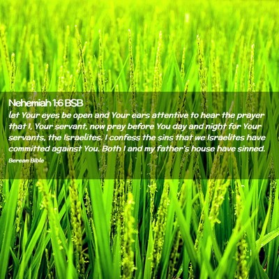 Picture 02 - Nehemiah 1:6 BSB - let Your eyes be open and Your ears attentive to - Bible Verse Picture