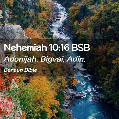 Picture 02 - Nehemiah 10:16 BSB - Adonijah, Bigvai, - Bible Verse Picture