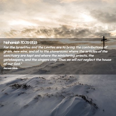Picture 02 - Nehemiah 10:39 BSB - For the Israelites and the Levites are to bring - Bible Verse Picture
