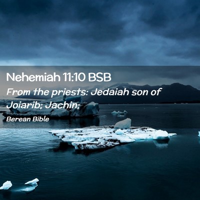 Picture 02 - Nehemiah 11:10 BSB - From the priests: Jedaiah son of Joiarib; - Bible Verse Picture