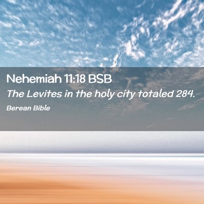 Picture 02 - Nehemiah 11:18 BSB - The Levites in the holy city totaled - Bible Verse Picture