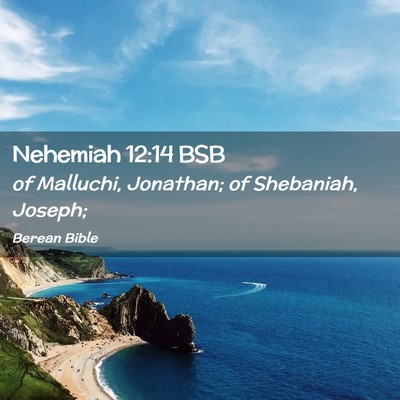 Picture 02 - Nehemiah 12:14 BSB - of Malluchi, Jonathan; of Shebaniah, - Bible Verse Picture