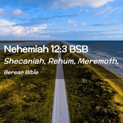 Picture 02 - Nehemiah 12:3 BSB - Shecaniah, Rehum, - Bible Verse Picture