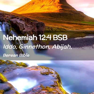 Picture 02 - Nehemiah 12:4 BSB - Iddo, Ginnethon, - Bible Verse Picture