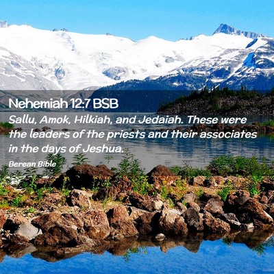 Picture 02 - Nehemiah 12:7 BSB - Sallu, Amok, Hilkiah, and Jedaiah. These were the - Bible Verse Picture