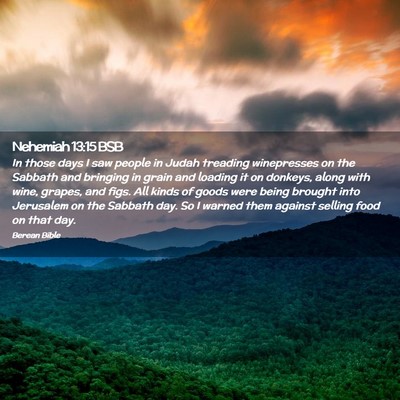 Picture 02 - Nehemiah 13:15 BSB - In those days I saw people in Judah treading - Bible Verse Picture