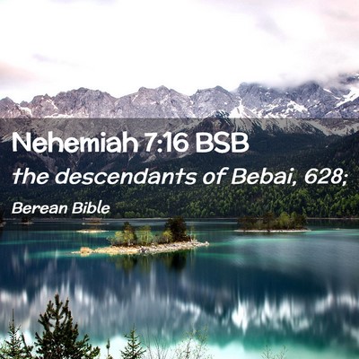 Picture 02 - Nehemiah 7:16 BSB - the descendants of Bebai, - Bible Verse Picture