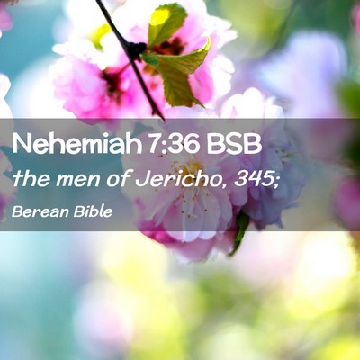 Picture 02 - Nehemiah 7:36 BSB - the men of Jericho, - Bible Verse Picture