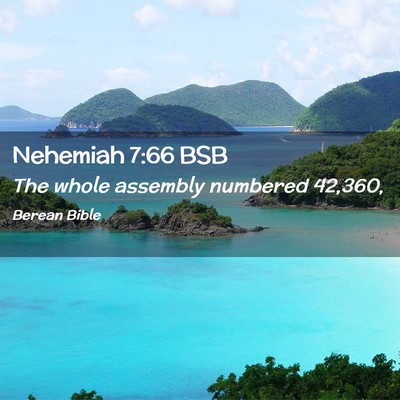 Picture 02 - Nehemiah 7:66 BSB - The whole assembly numbered - Bible Verse Picture