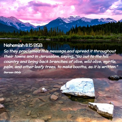 Picture 02 - Nehemiah 8:15 BSB - So they proclaimed this message and spread it - Bible Verse Picture