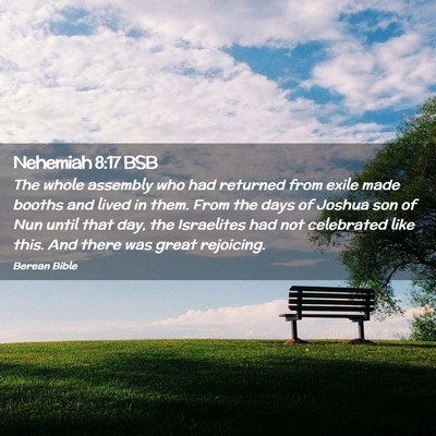 Picture 02 - Nehemiah 8:17 BSB - The whole assembly who had returned from exile - Bible Verse Picture
