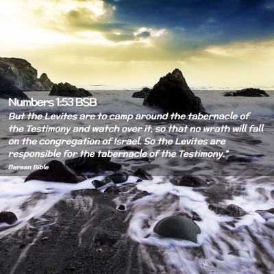 Picture 02 - Numbers 1:53 BSB - But the Levites are to camp around the tabernacle - Bible Verse Picture