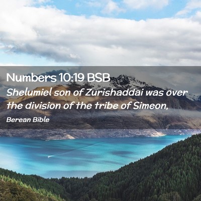 Picture 02 - Numbers 10:19 BSB - Shelumiel son of Zurishaddai was over the - Bible Verse Picture