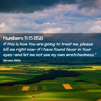 Picture 02 - Numbers 11:15 BSB - If this is how You are going to treat me, please - Bible Verse Picture
