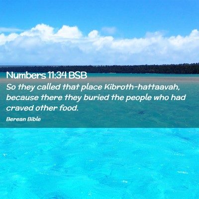 Picture 02 - Numbers 11:34 BSB - So they called that place Kibroth-hattaavah, - Bible Verse Picture