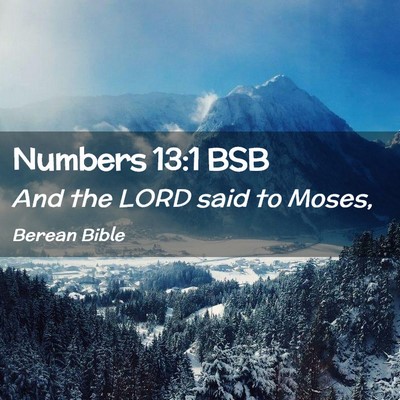 Picture 02 - Numbers 13:1 BSB - And the LORD said to - Bible Verse Picture